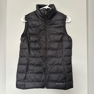 Eddie Bauer Women's Quilted Black Vest | 80% Down